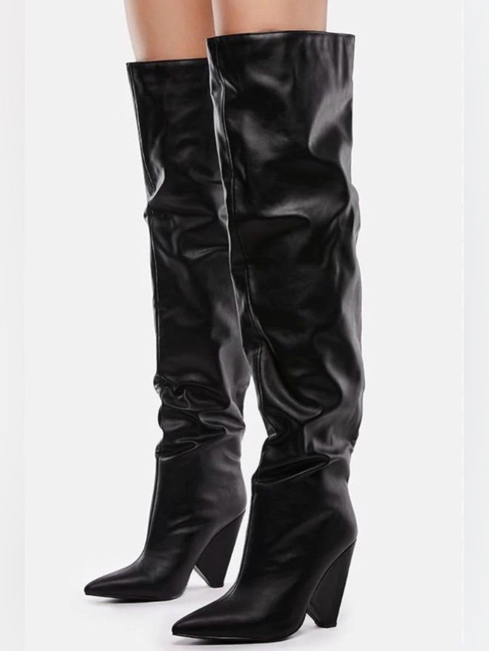Liliana Women's Over The Knee Thigh High Wedge Heel Boots 9
